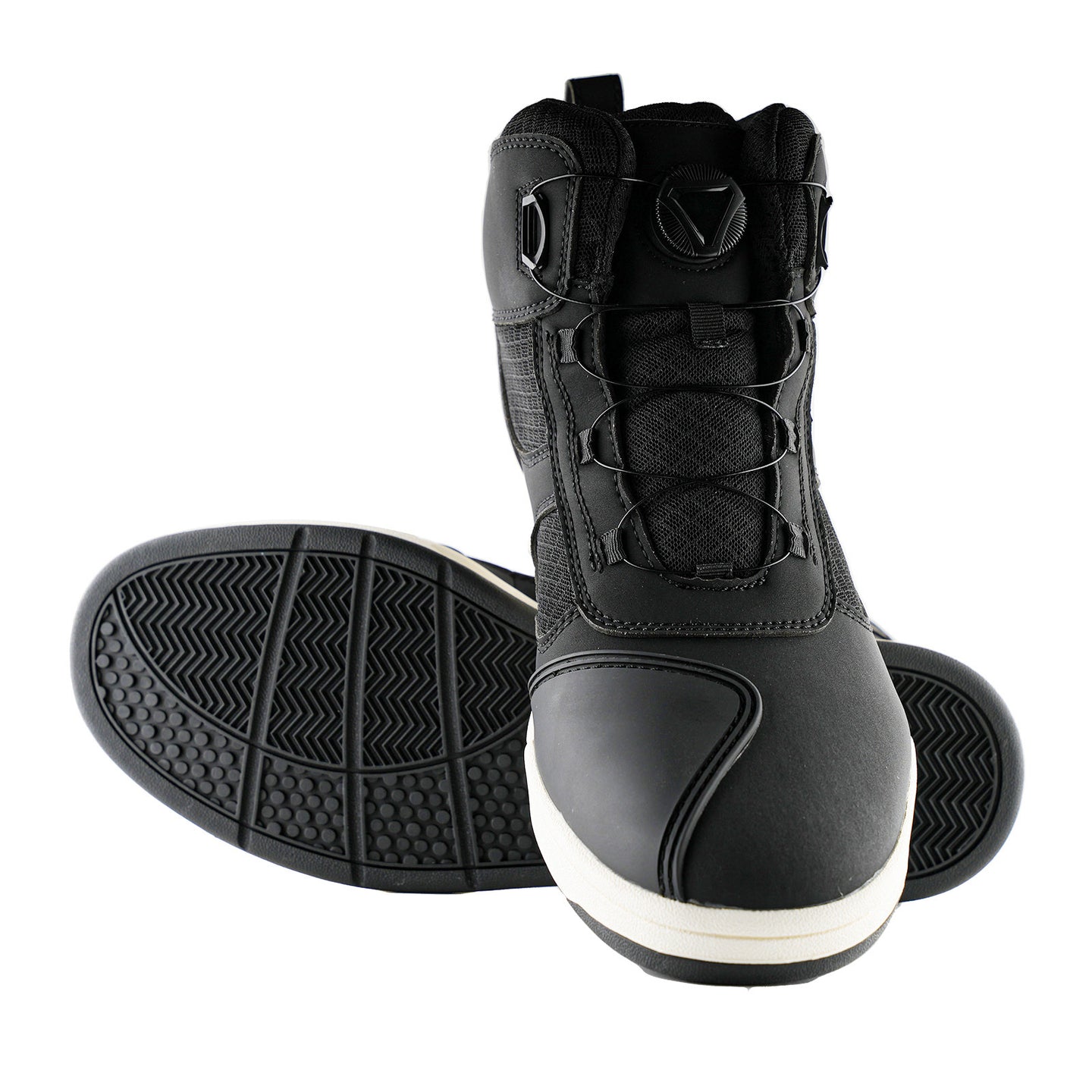 1Storm Men & Women Motorcycle Boots Micro Fiber Leather Street bike Casual Anti-Slip + Extra Gear Shift Boots Protector BT-HW-009