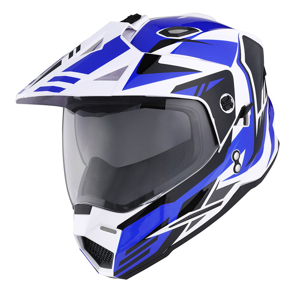 1Storm Youth Kids Dual Sport Dual Visor Motorcycle Motocross Off Road Full Face Helmet Youth_HF802