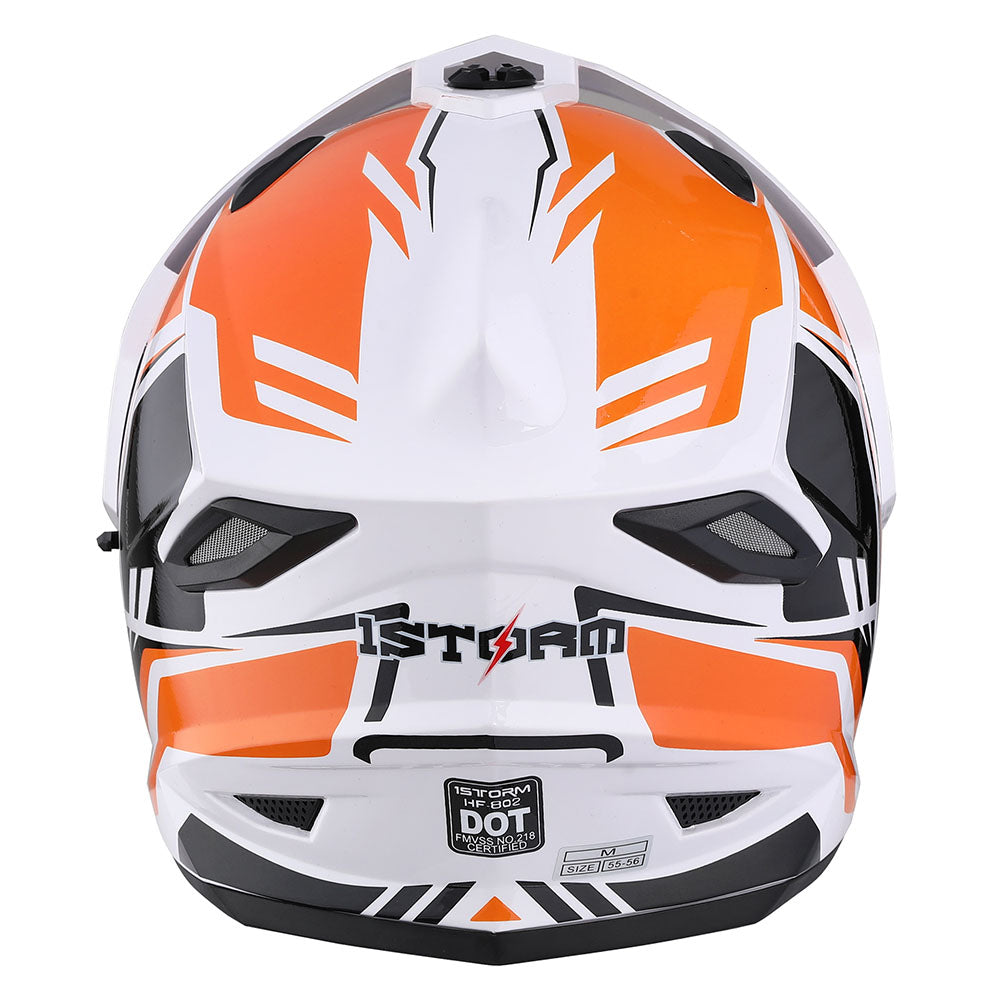 1Storm Youth Kids Dual Sport Dual Visor Motorcycle Motocross Off Road Full Face Helmet: Youth_HF802 + Motorcycle Bluetooth Headset
