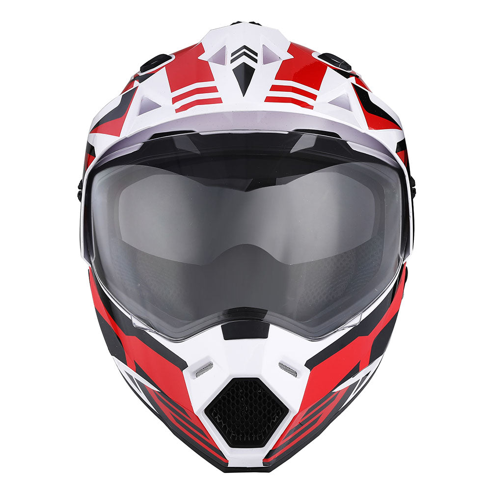 1Storm Youth Kids Dual Sport Dual Visor Motorcycle Motocross Off Road Full Face Helmet: Youth_HF802 + Motorcycle Bluetooth Headset