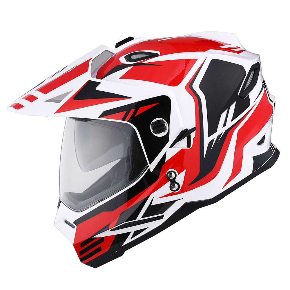 1Storm Youth Kids Dual Sport Dual Visor Motorcycle Motocross Off Road Full Face Helmet Youth_HF802