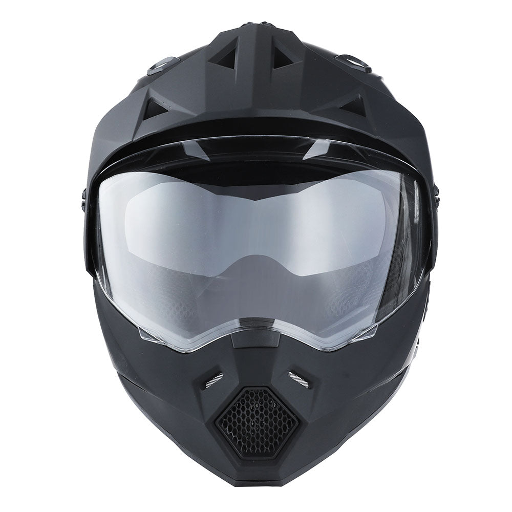 1Storm Youth Kids Dual Sport Dual Visor Motorcycle Motocross Off Road Full Face Helmet: Youth_HF802 + Motorcycle Bluetooth Headset