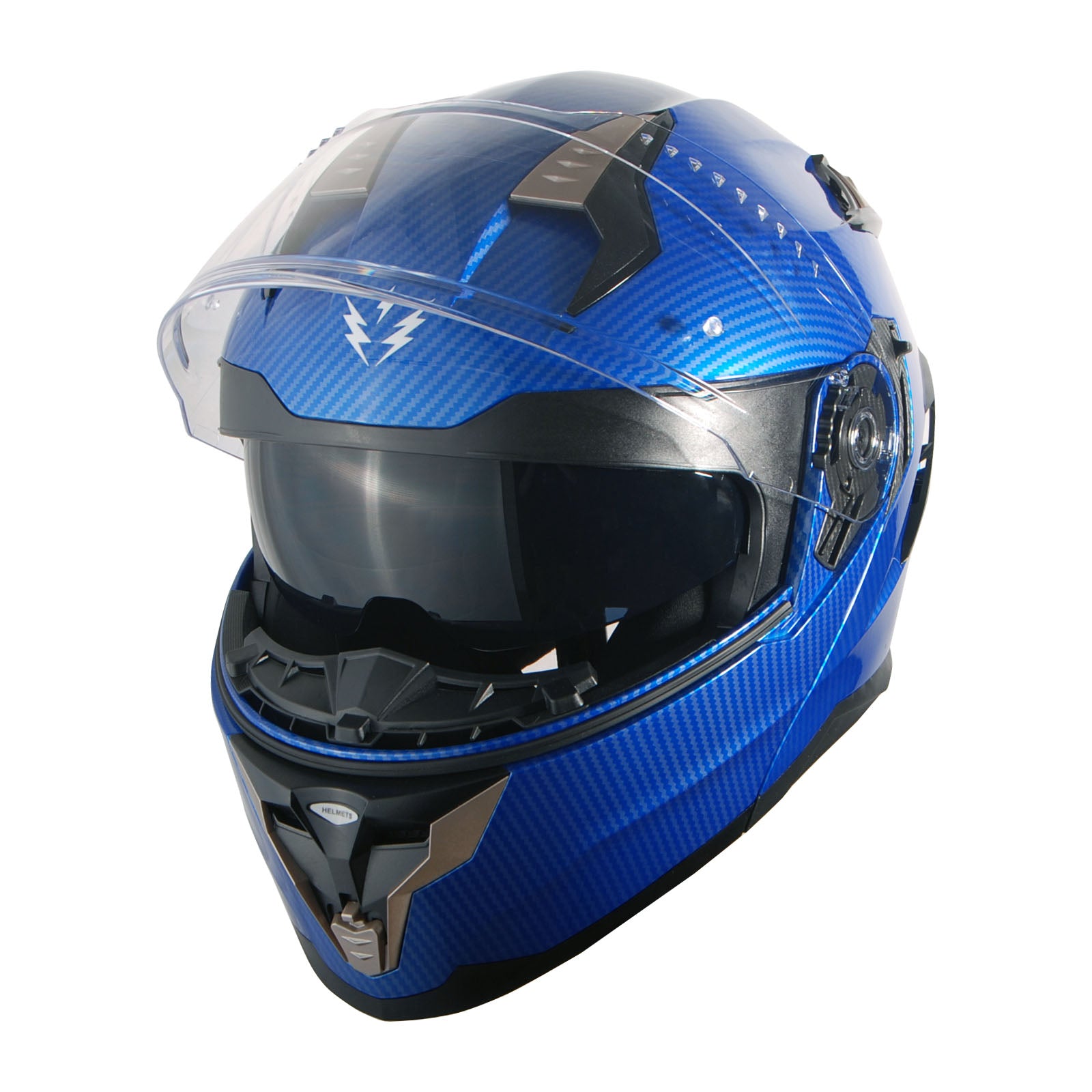 1Storm Motorcycle Modular Full Face Helmet Flip up Dual Visor Anti Fog Pinlock:  JHA119