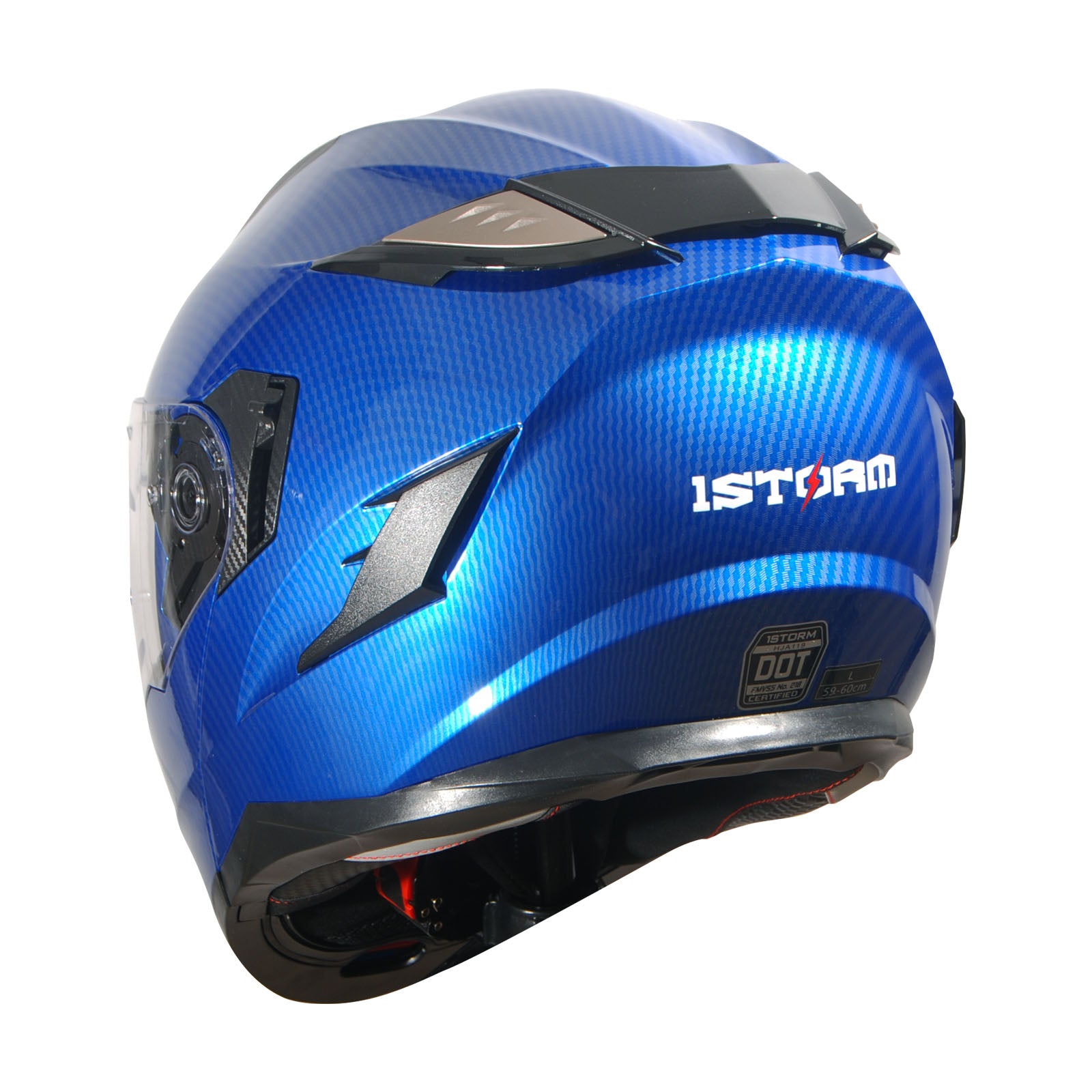 1Storm Motorcycle Modular Full Face Helmet Flip up Dual Visor Anti Fog Pinlock:  JHA119