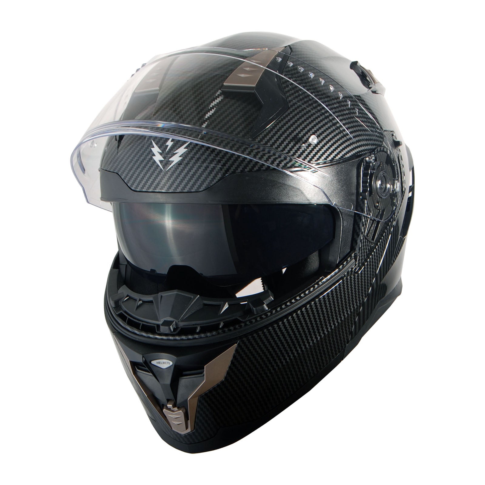 1Storm Motorcycle Modular Full Face Helmet Flip up Dual Visor Anti Fog Pinlock:  JHA119