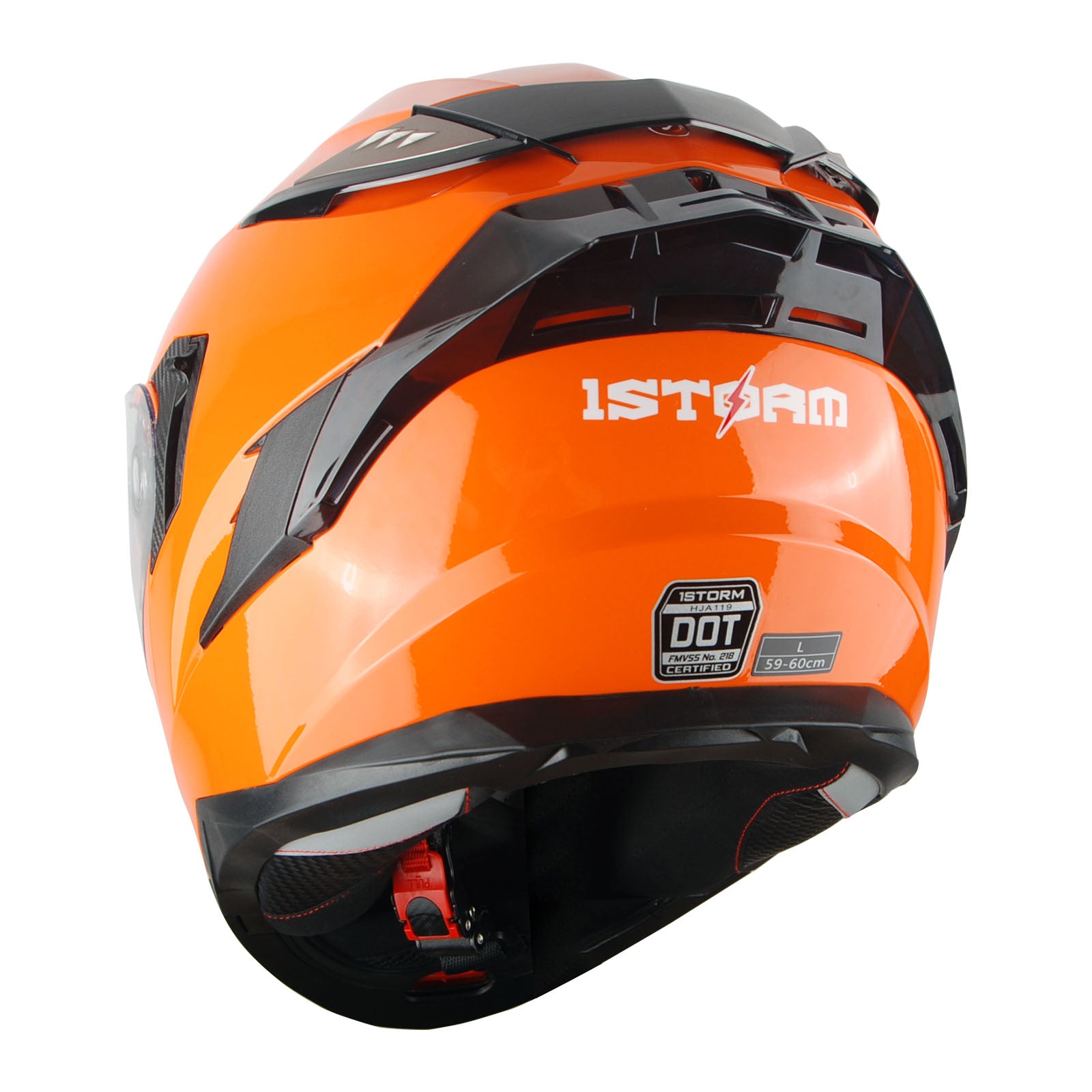 1Storm Motorcycle Modular Full Face Helmet Flip up Dual Visor Anti Fog Pinlock:  JHA119