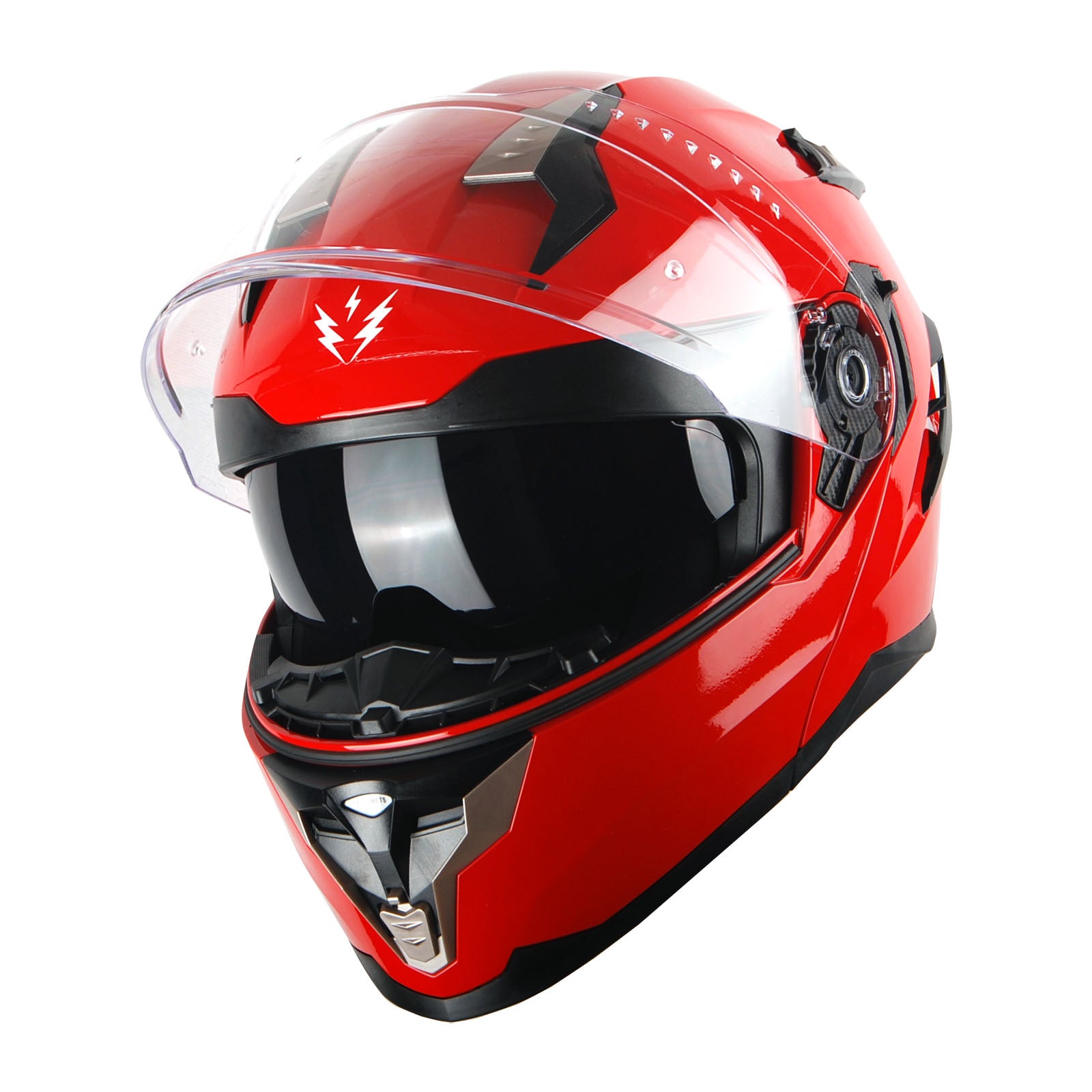 1Storm Motorcycle Modular Full Face Helmet Flip up Dual Visor Anti Fog Pinlock:  JHA119