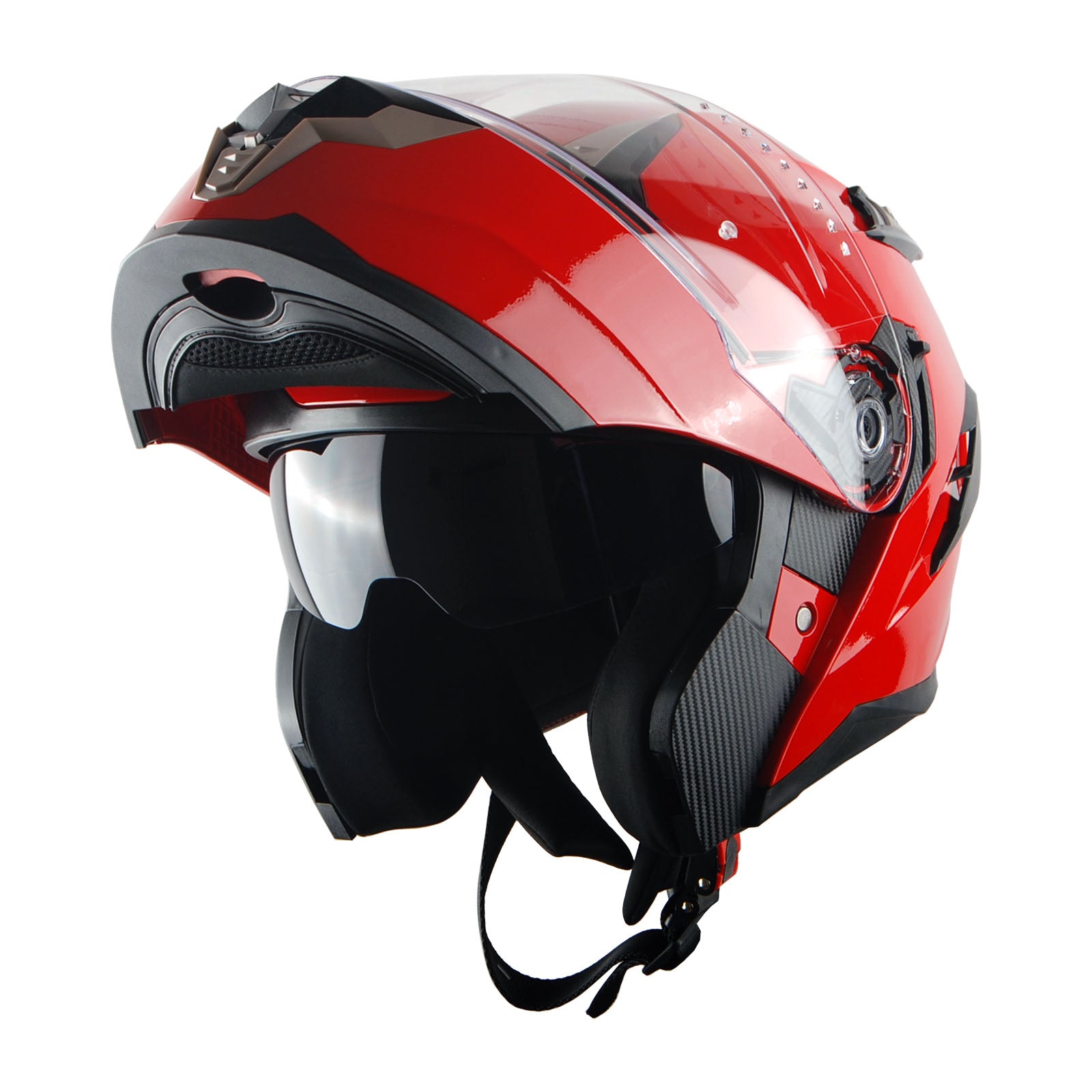 1Storm Motorcycle Modular Full Face Helmet Flip up Dual Visor Anti Fog Pinlock:  JHA119