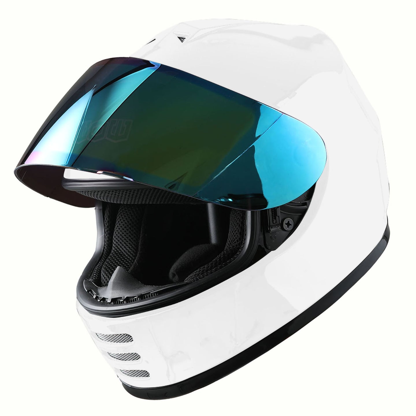 WOW Youth Motorcycle Full Face Helmet Street Bike BMX MX  Kids Shark + MX Skeleton Glove Bundle: HKY-B15