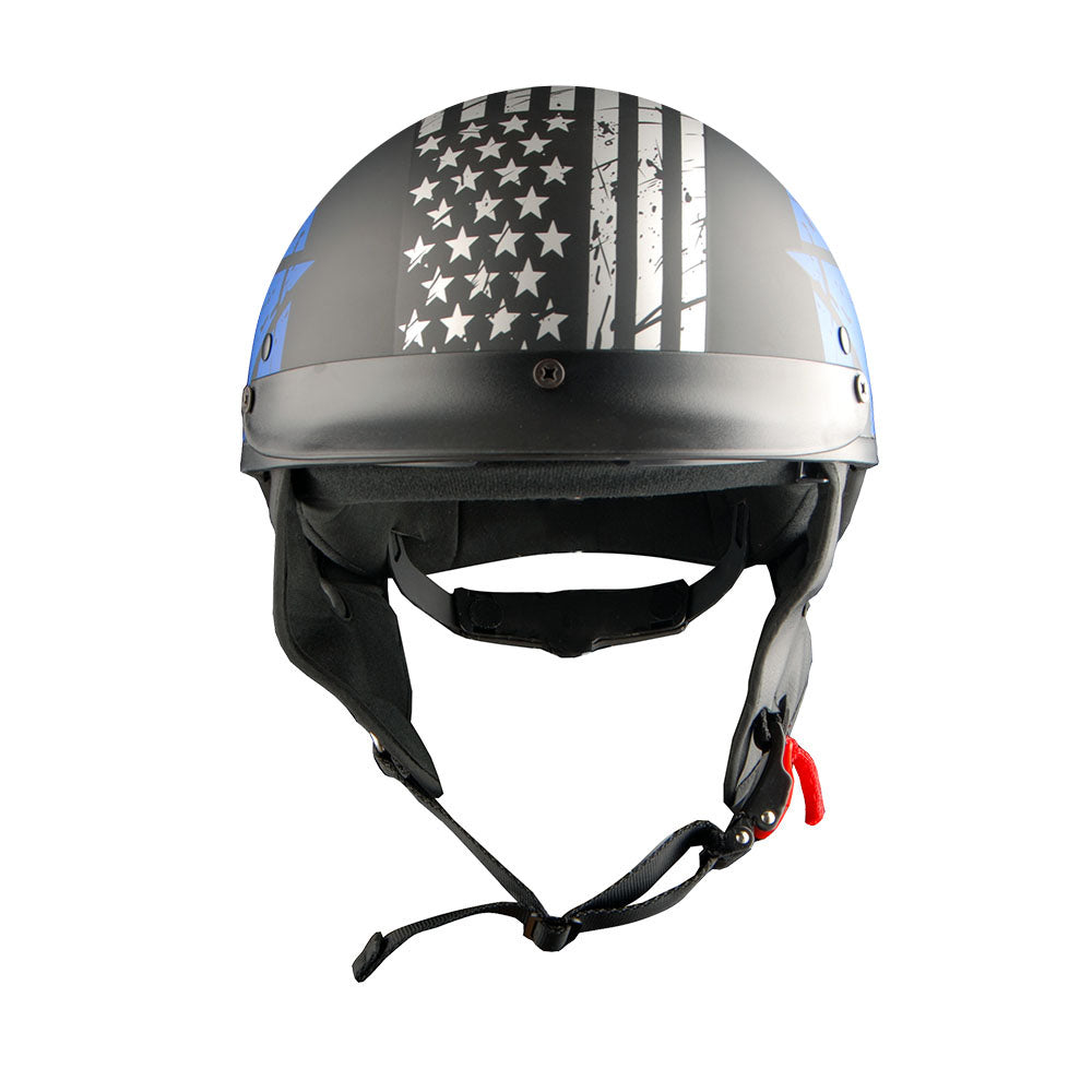 1Storm Motorcycle Half Face Helmet Mopeds Scooter Pilot with retratable Inner Smoked Visor: HKY205V