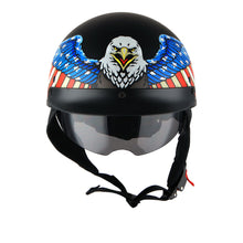 1Storm Motorcycle Half Face Helmet Mopeds Scooter Pilot with retratable Inner Smoked Visor: HKY205V