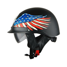 1Storm Motorcycle Half Face Helmet Mopeds Scooter Pilot with retratable Inner Smoked Visor: HKY205V