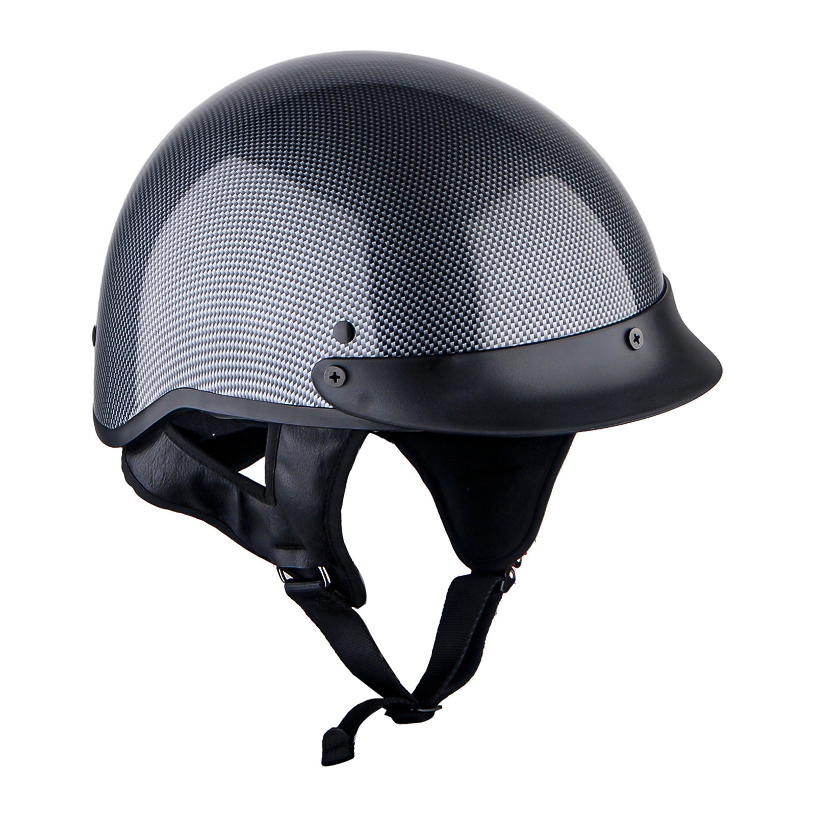 1Storm Motorcycle Half Face Helmet Mopeds Scooter Pilot with retratable Inner Smoked Visor: HKY205V