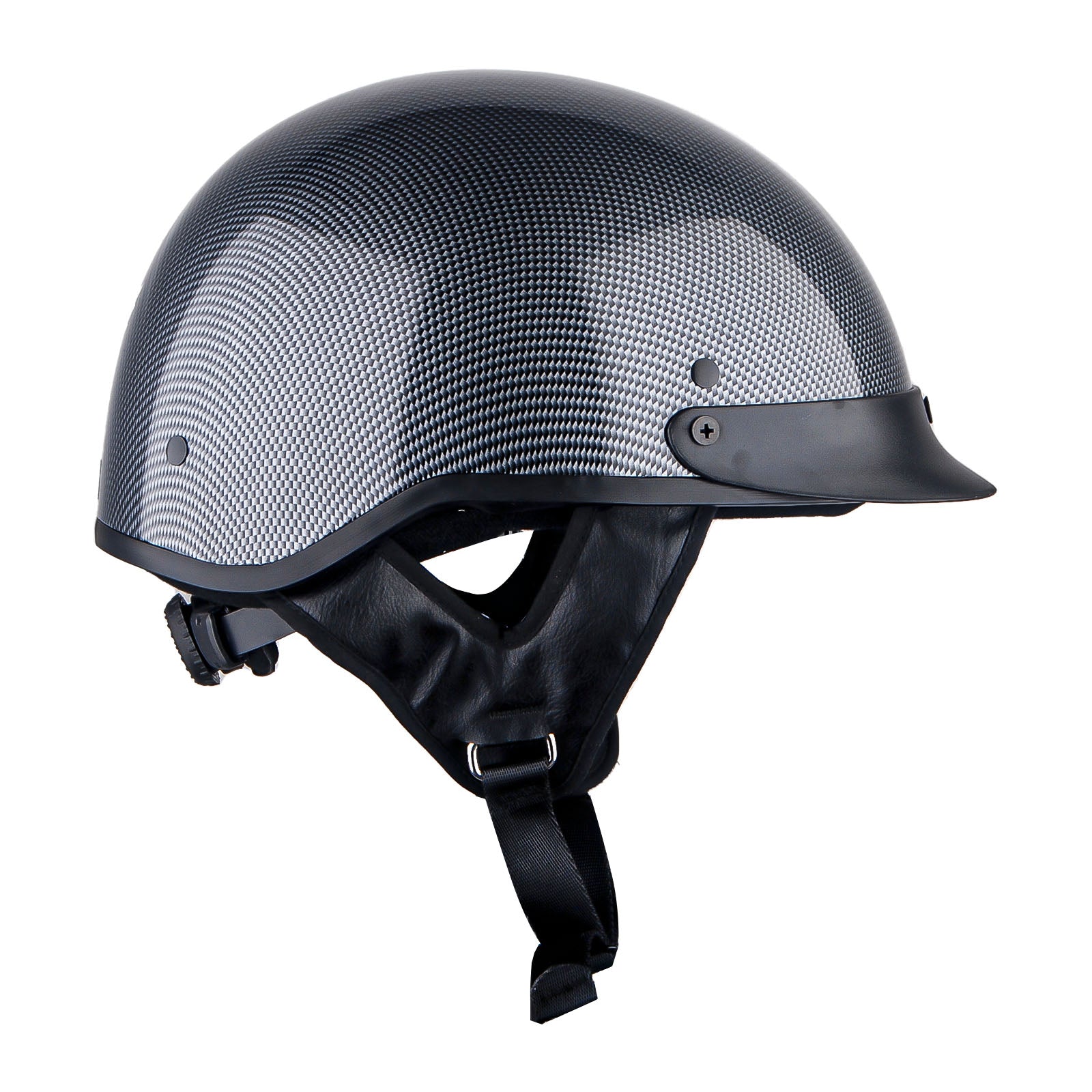 1Storm Motorcycle Half Face Helmet Mopeds Scooter Pilot with retratable Inner Smoked Visor: HKY205V