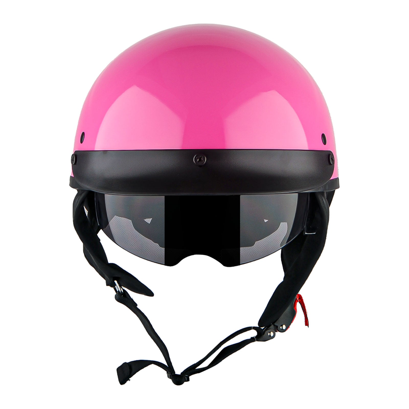 1Storm Motorcycle Half Face Helmet Mopeds Scooter Pilot with retratable Inner Smoked Visor: HKY205V