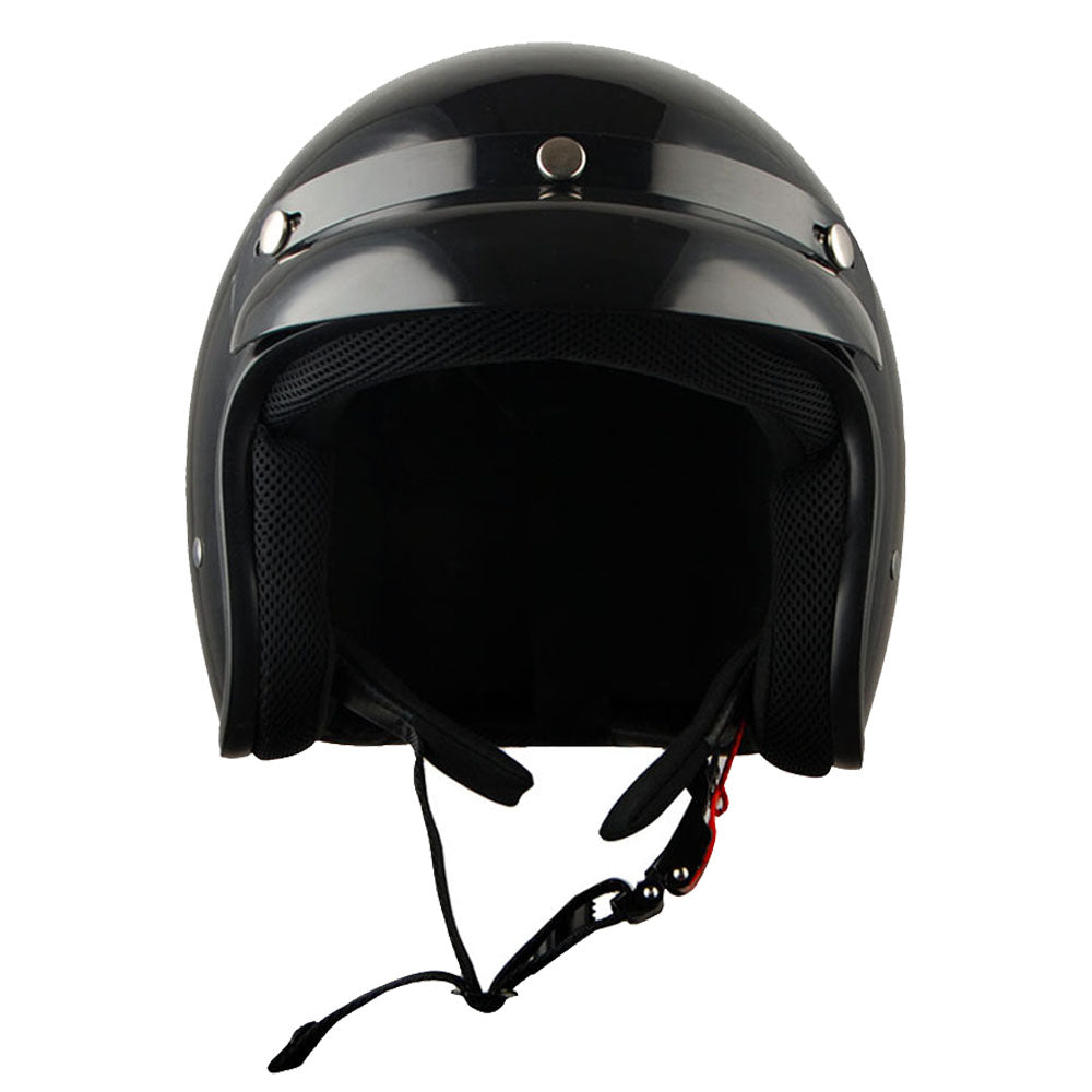 1Storm Motorcycle Open Face Helmet Mopeds Scooter Pilot Half Face Helmet with Peak Visor, HKY207 + Tinted Goggle Bundle