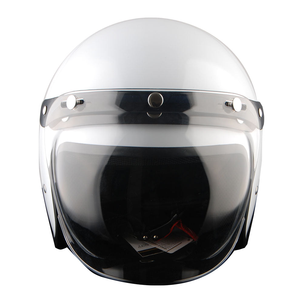 1Storm Motorcycle Open Face Helmet Mopeds Scooter Pilot Half Face Helmet with Detachable Clear Shield: HKY207Clear