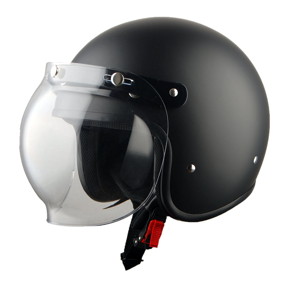 1Storm Motorcycle Open Face Helmet Mopeds Scooter Pilot Half Face Helmet with Detachable Clear Shield: HKY207Clear