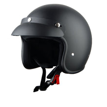 1Storm Motorcycle Open Face Helmet Mopeds Scooter Pilot Half Face Helmet with Peak Visor, HKY207 + Tinted Goggle Bundle