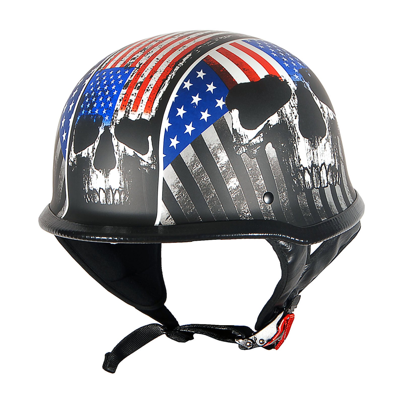1Storm Novelty Motorcycle Helmet Half Face German Style DOT Approved: HKY602