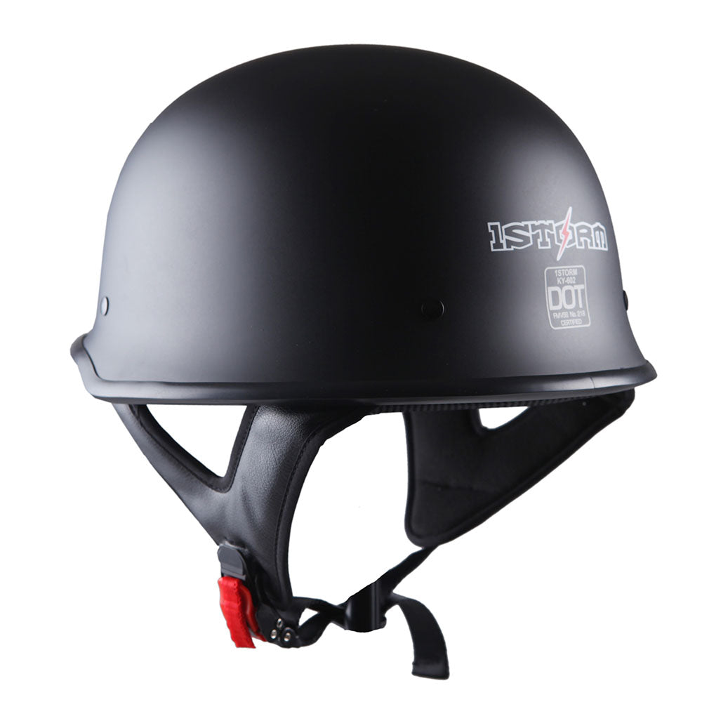 1Storm Novelty Motorcycle Helmet Half Face German Style DOT Approved: HKY602