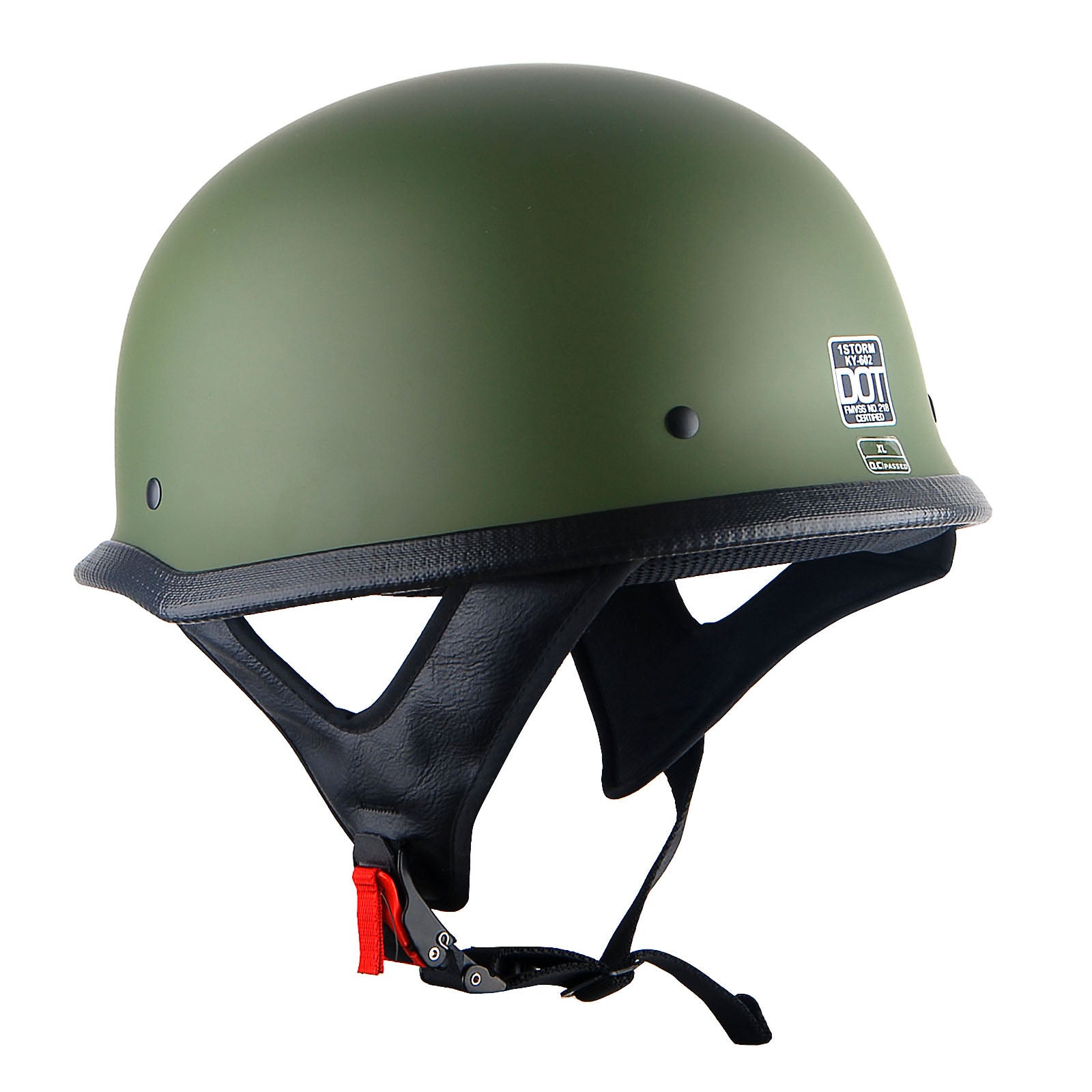 1Storm Novelty Motorcycle Helmet Half Face German Style DOT Approved: HKY602