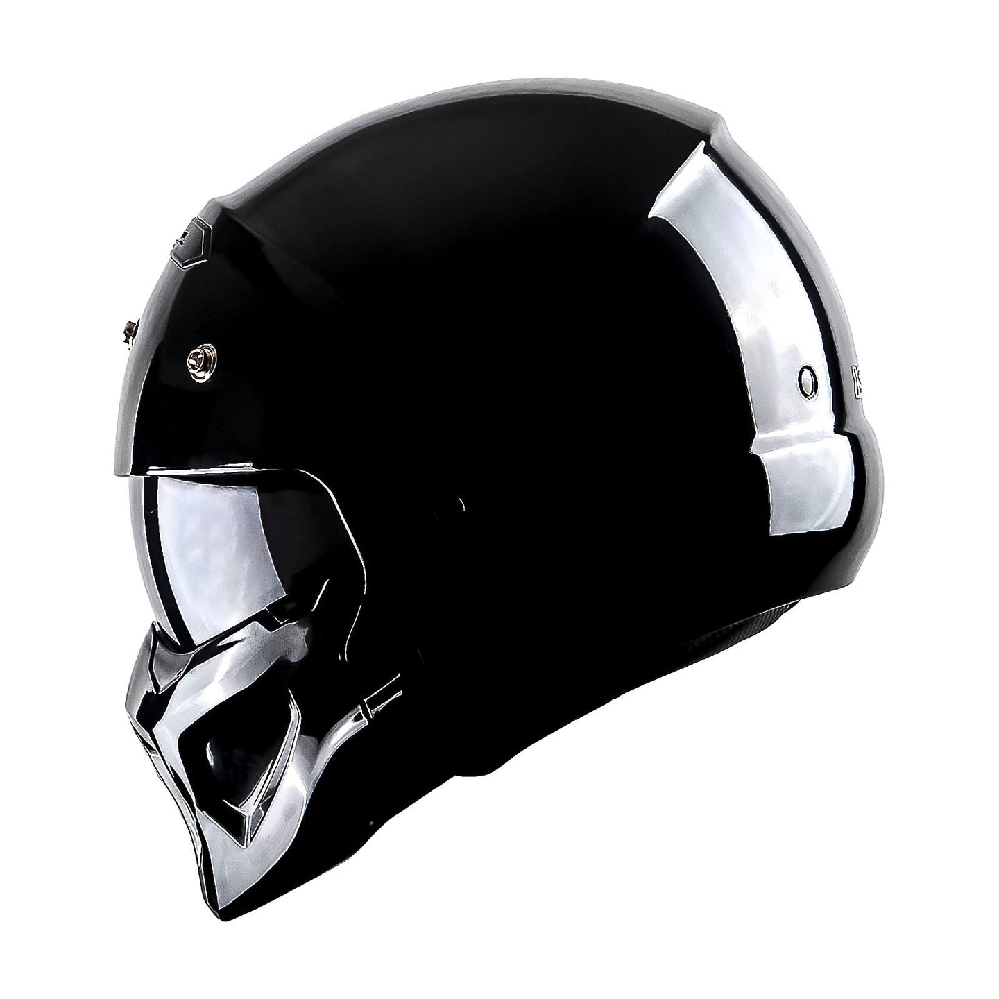 1Storm Motorcycle Full Face Helmet Open Face Helmet with Smoked Shield (Detachable Visor & Face Mask): HKY881S-E
