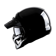 1Storm Motorcycle Full Face Helmet Open Face Helmet with Smoked Shield (Detachable Visor & Face Mask): HKY881S-E