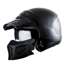 1Storm Motorcycle Full Face Helmet Open Face Helmet with Smoked Shield (Detachable Visor & Face Mask): HKY881S-E