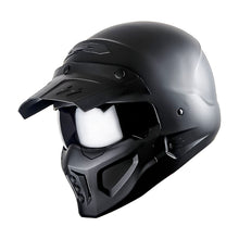 1Storm Motorcycle Full Face Helmet Open Face Helmet with Smoked Shield (Detachable Visor & Face Mask): HKY881S-E