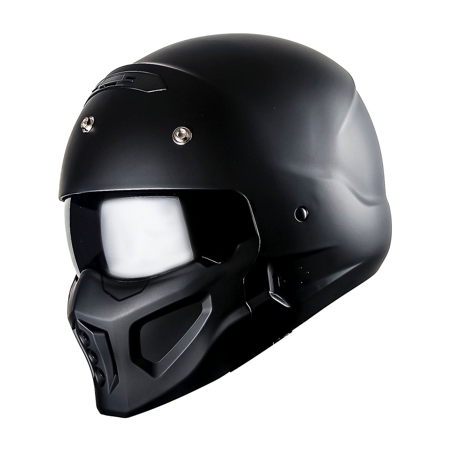 1Storm Motorcycle Full Face Helmet Open Face Helmet with Smoked Shield (Detachable Visor & Face Mask): HKY881S-E