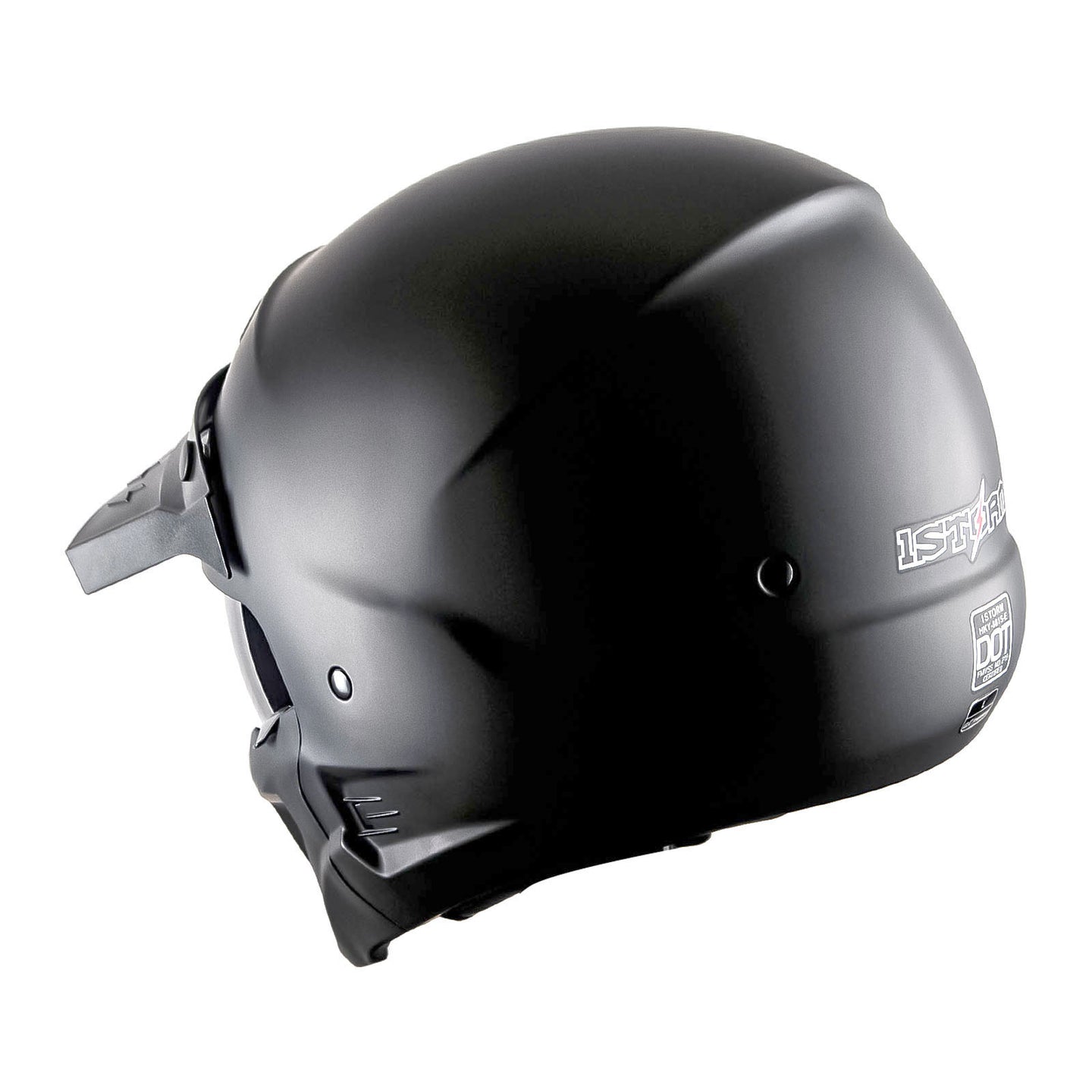 1Storm Motorcycle Full Face Helmet Open Face Helmet with Smoked Shield (Detachable Visor & Face Mask): HKY881S-E