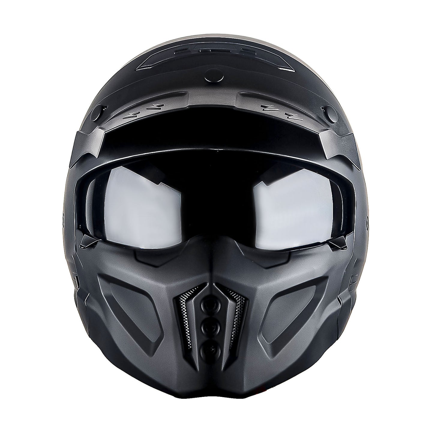 1Storm Motorcycle Full Face Helmet Open Face Helmet with Smoked Shield (Detachable Visor & Face Mask): HKY881S-E