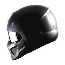 1Storm Motorcycle Full Face Helmet Open Face Helmet with Smoked Shield (Detachable Visor & Face Mask): HKY881S-E