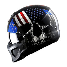 1Storm Motorcycle Full Face Helmet Open Face Helmet with Smoked Shield (Detachable Visor & Face Mask): HKY881S-E