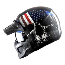 1Storm Motorcycle Full Face Helmet Open Face Helmet with Smoked Shield (Detachable Visor & Face Mask): HKY881S-E