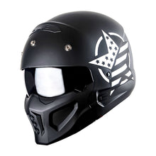 1Storm Motorcycle Full Face Helmet Open Face Helmet with Smoked Shield (Detachable Visor & Face Mask): HKY881S-E