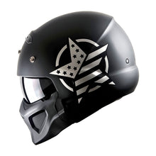 1Storm Motorcycle Full Face Helmet Open Face Helmet with Smoked Shield (Detachable Visor & Face Mask): HKY881S-E