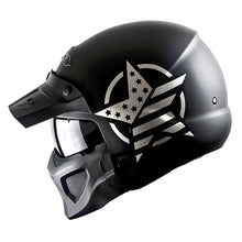 1Storm Motorcycle Full Face Helmet Open Face Helmet with Smoked Shield (Detachable Visor & Face Mask): HKY881S-E