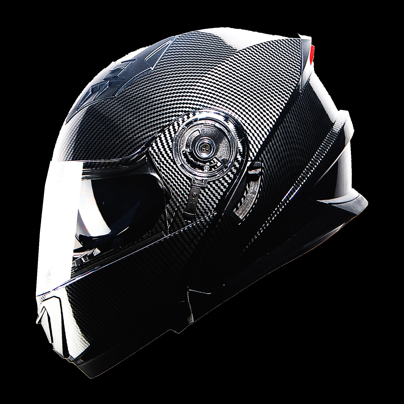 1Storm New Motorcycle Bike Modular Full Face Helmet Dual Visor Sun Shield with LED Tail Light + Motorcycle Bluetooth Headset: Modular901
