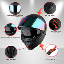 1Storm Motorcycle Full Face Helmet for Adults Men and Women Street Bike Racing Helmet DOT Approved with one Extra Clear Shield: KT828