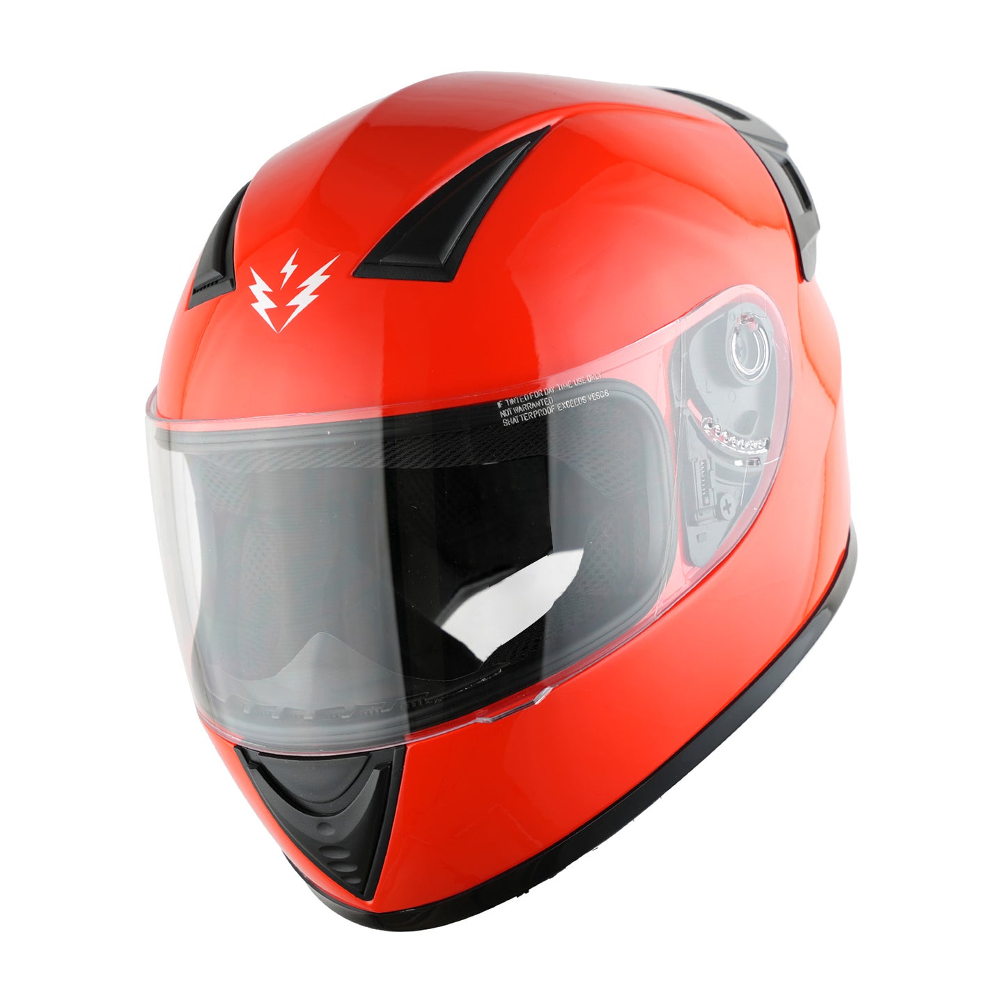 1Storm Motorcycle Youth Kids Street Dirt Bike ATV BMX MX Go Cart Karting Full Face Helmet with LED Tail Light: LED-B15