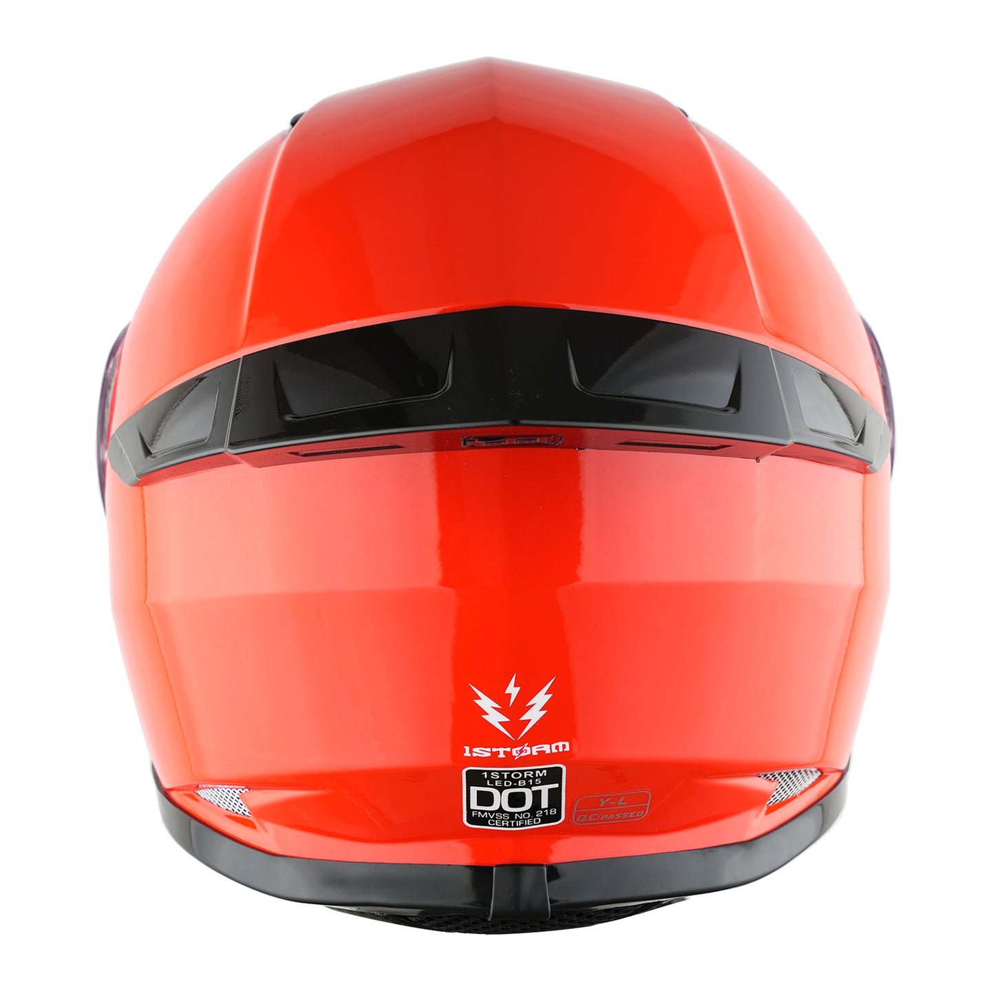 1Storm Motorcycle Youth Kids Street Dirt Bike ATV BMX MX Go Cart Karting Full Face Helmet with LED Tail Light: LED-B15