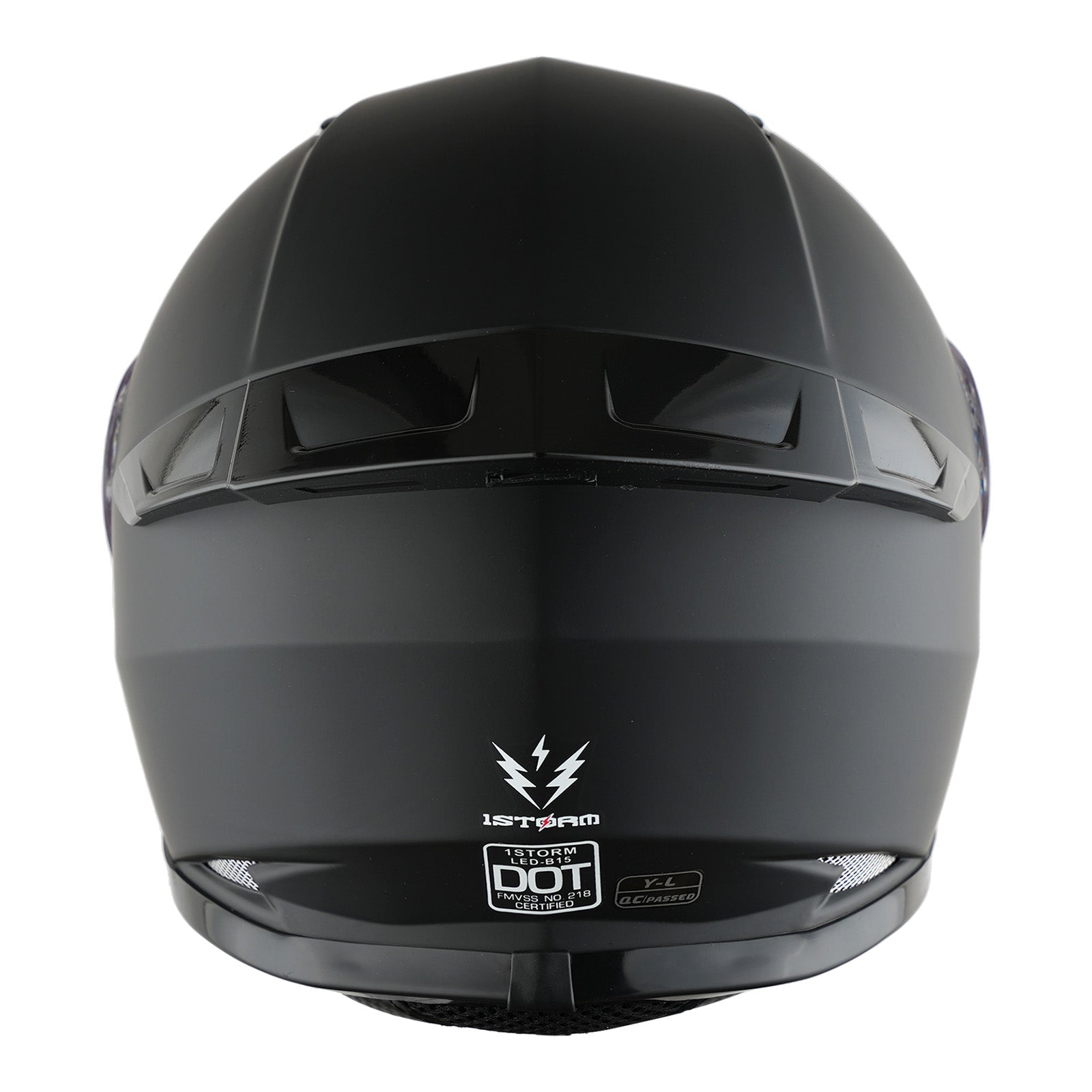 1Storm Motorcycle Youth Kids Street Dirt Bike ATV BMX MX Go Cart Karting Full Face Helmet with LED Tail Light: LED-B15