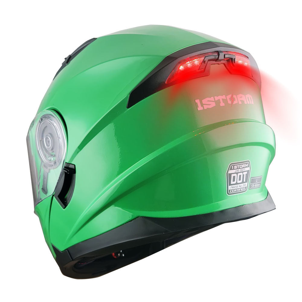 1Storm Motorcycle Modular Dual Visor Modular901 with LED Tail Light