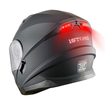 1Storm Motorcycle Modular Dual Visor Modular901 with LED Tail Light