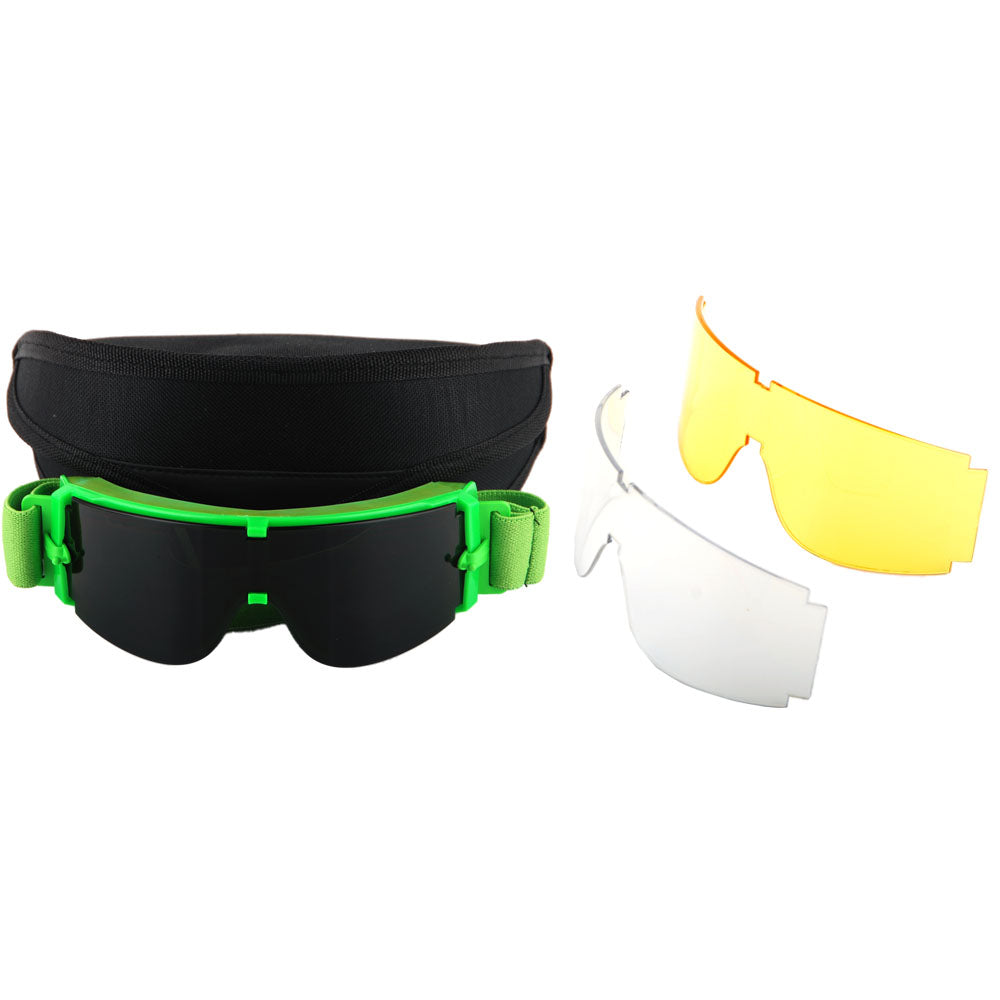 Motorcycle Goggles Scooter Mopeds Half Helmet Vintage Vespa Pilot Aviator Style + One Extra Black Lens and One Extra Yellow Lens, GK_X008