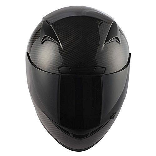Genuine Carbon Fiber Motorcycle Street Bike Full Face Helmet Black, 3.2lb only: HG335C-Fiber