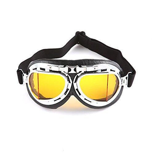 Motorcycle Goggles Scooter Mopeds Half Helmet Vintage Vespa Pilot Aviator Style: GK_T008