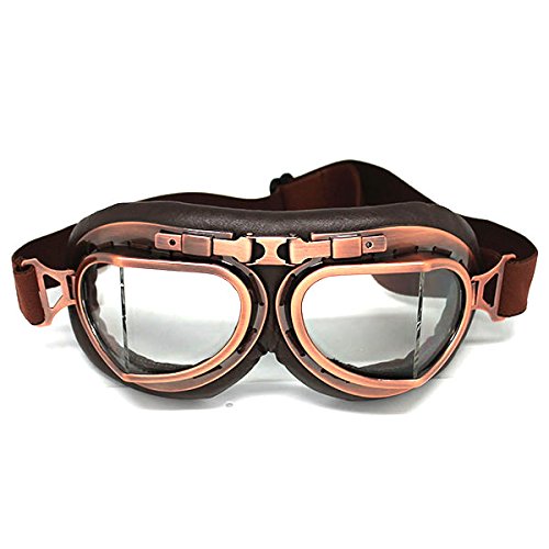 Motorcycle Goggles Scooter Mopeds Half Helmet Vintage Vespa Pilot Aviator Style: GK_T008